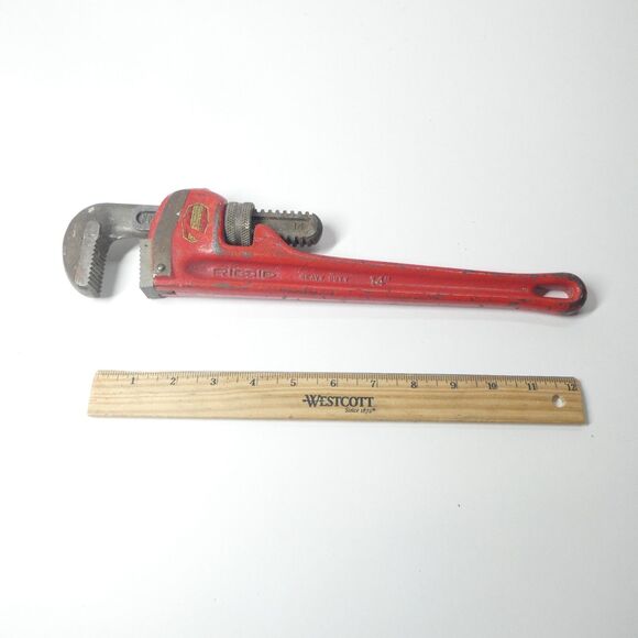 Ridgid 14" Heavy Duty Pipe Wrench Adjustable Tool - Picture 5 of 6